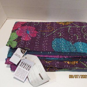 Pottery Barn Dorm "Kantha" Coverlet Quilt Indian